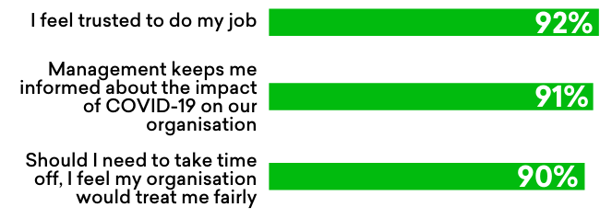 covid-care-survey-statistics-green-bar-with-percentage-statements