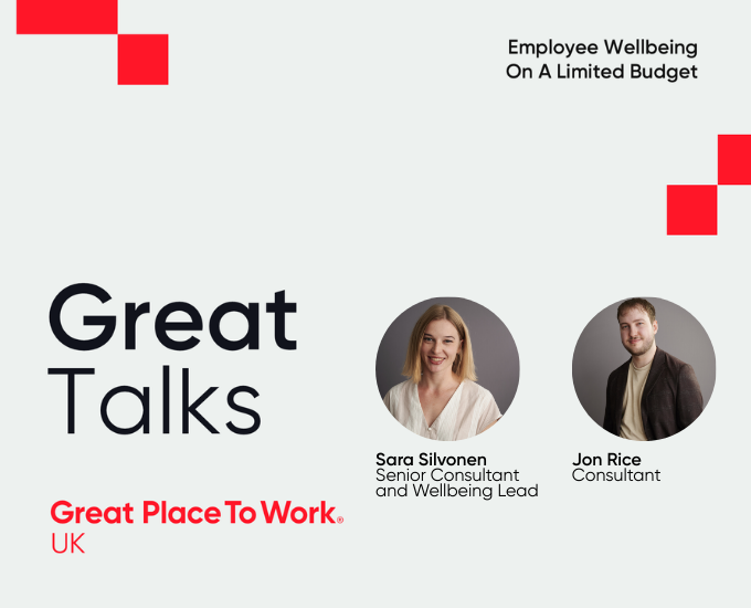 Great Talks: Employee Wellbeing On A Limited Budget